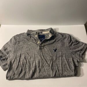 American Eagle Outfitters Men's Charcoal Polo Shirt